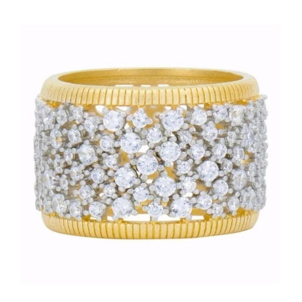 New Freida Rothman Cigar Band Wide Ring Sz 9 Hope